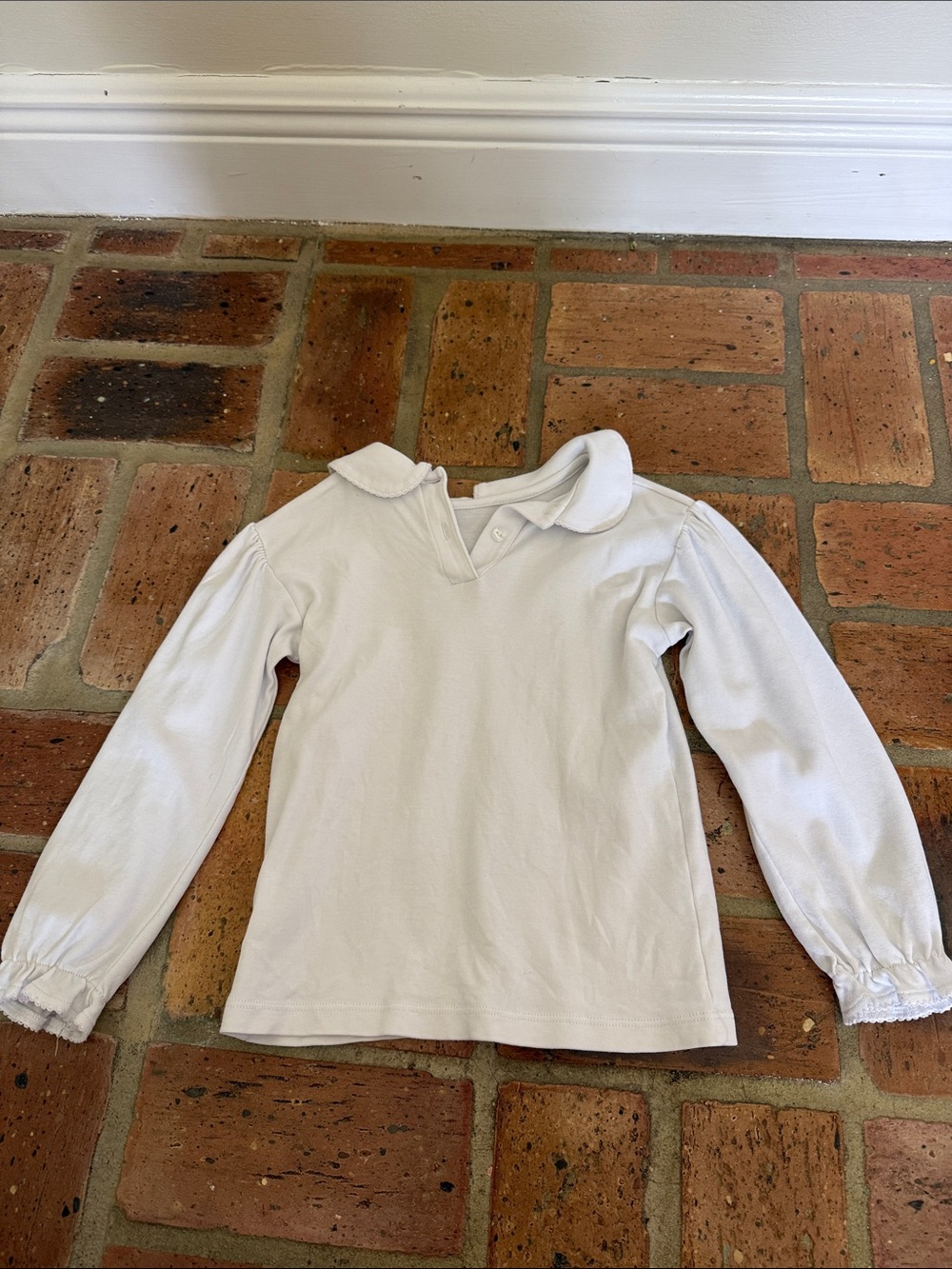 Little English White Peterpan Collar Blouse Size 5 - Picture 2 of 3